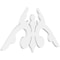 Ekena Millwork Pitch Milton Architectural Grade PVC Gable Pediment, 36"W x 21"H x 1"P (14/12) GPP036X021X100MIL - alternate 1